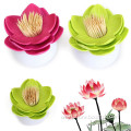 creative lotus flower cotton bud swab box storage toothpick holder